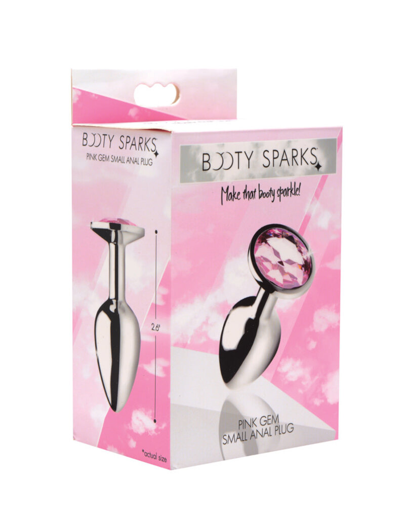 XR Brands Booty Sparks Pink Gem Anal Plug - Small