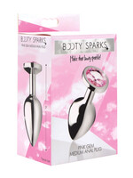 XR Brands Booty Sparks Pink Gem Anal Plug - Medium
