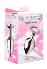 XR Brands Booty Sparks Pink Gem Anal Plug - Medium