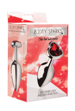 XR Brands Booty Sparks Booty Sparks Red Heart Anal Plug Med