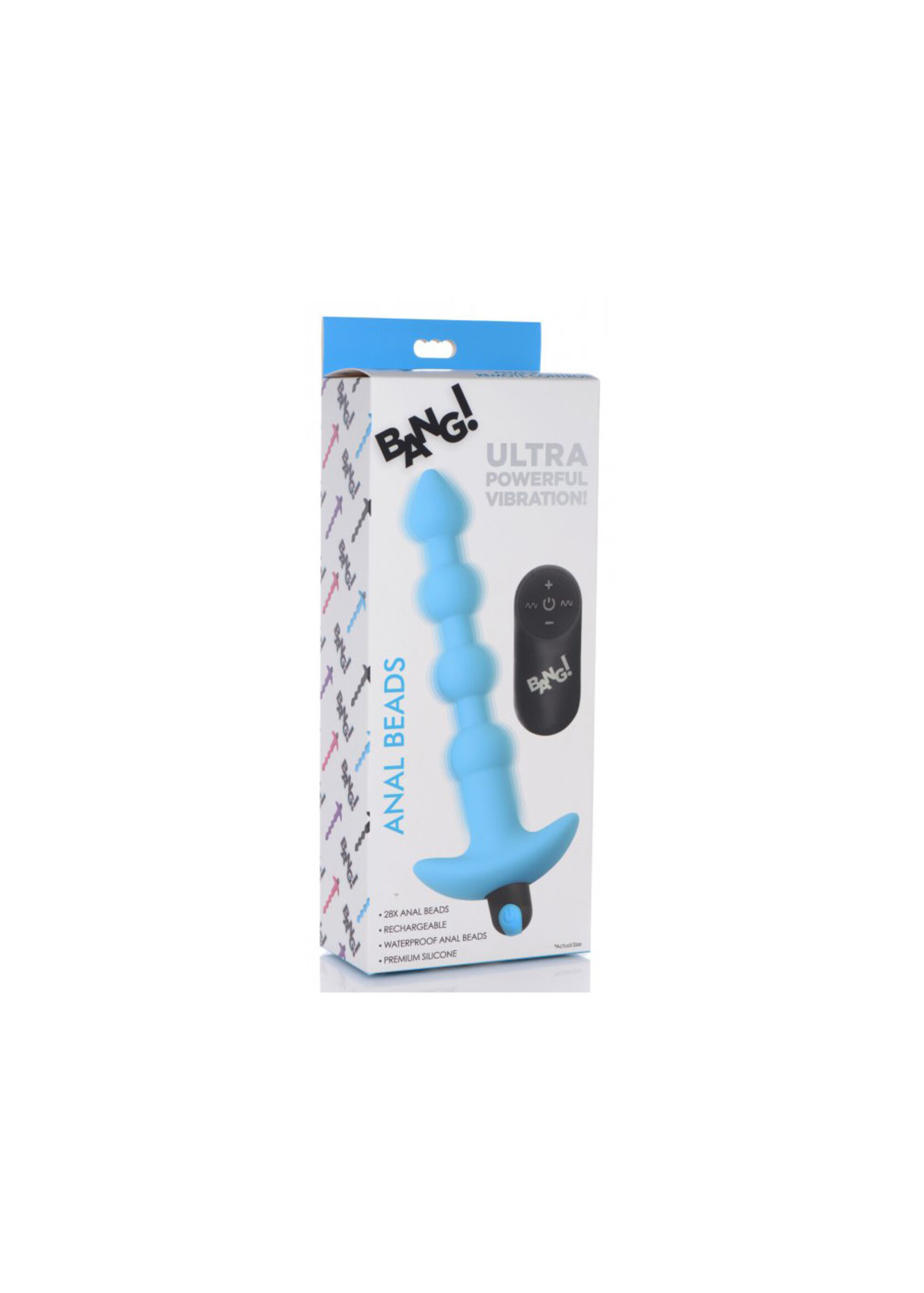 XR Brands Bang Bang - Vibrating Silicone Anal Beads and Remote Control