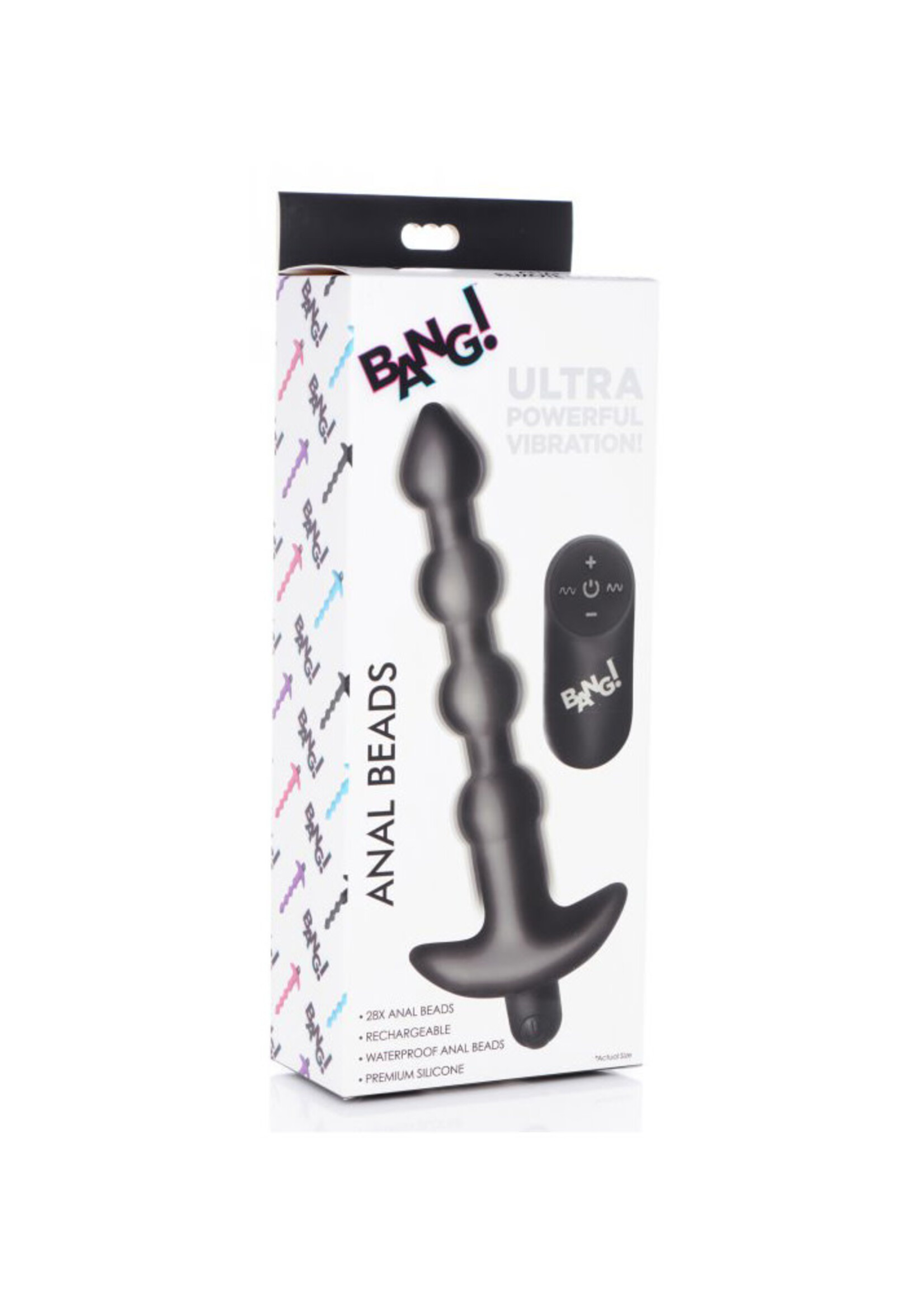 XR Brands Bang Bang - Vibrating Silicone Anal Beads and Remote Control
