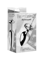 XR Brands Booty Sparks Clear Gem Anal Plug - Large