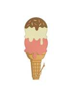 Wood Rocket Ice Cream Paddle