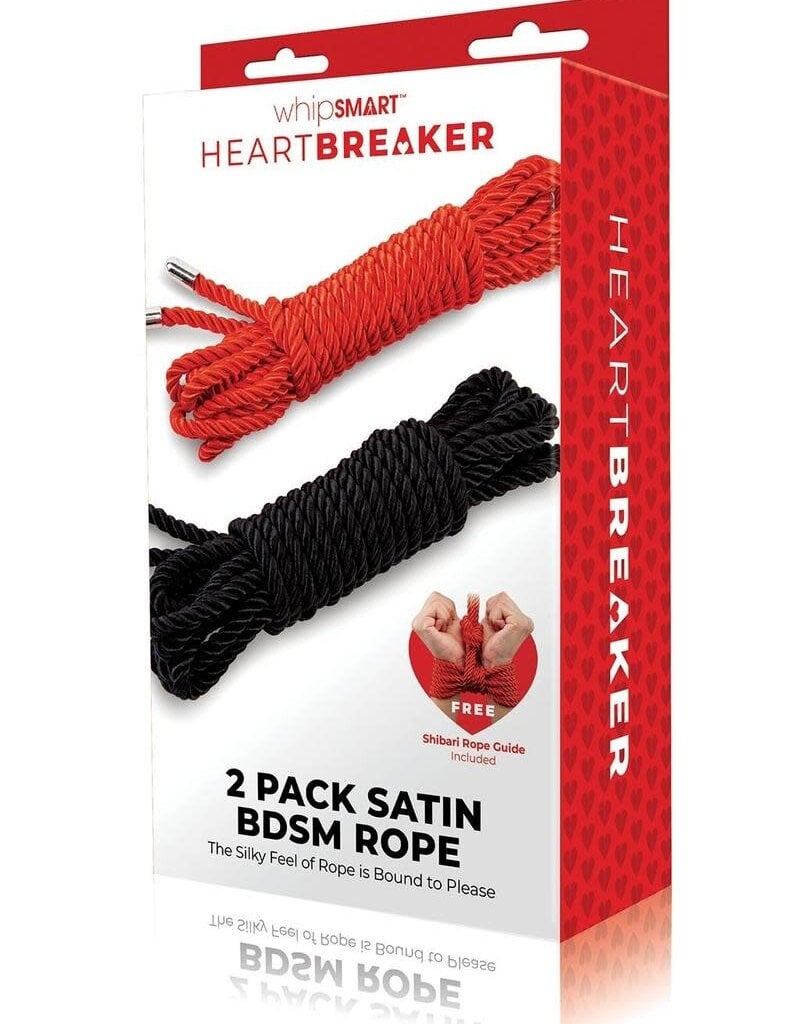 Whipsmart Whipsmart Heartbreaker Silky Bondage Rope (2 Pack) - Red/Black