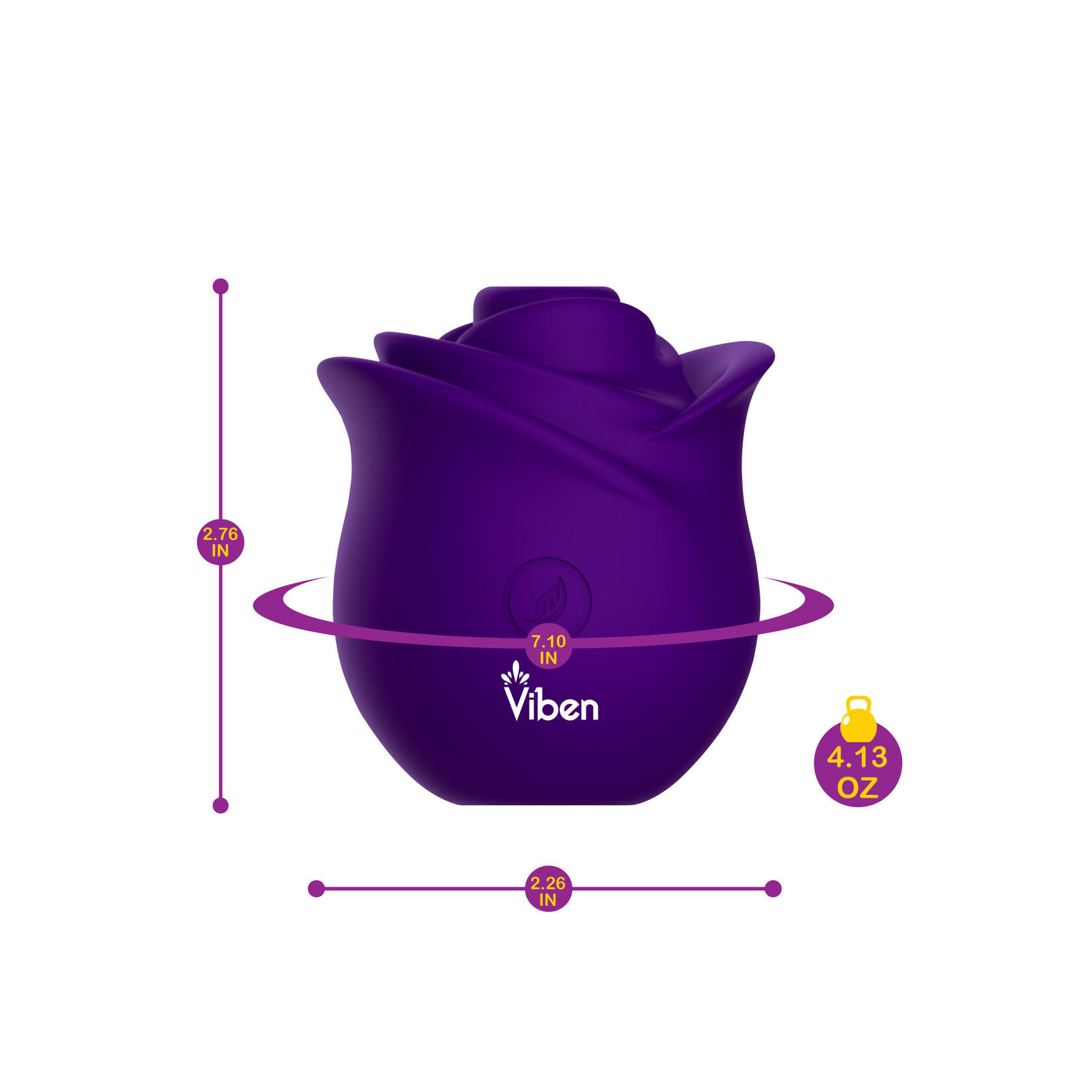 Viben Zen Rose - Handheld Rose Clitoral and Nipple Stimulator