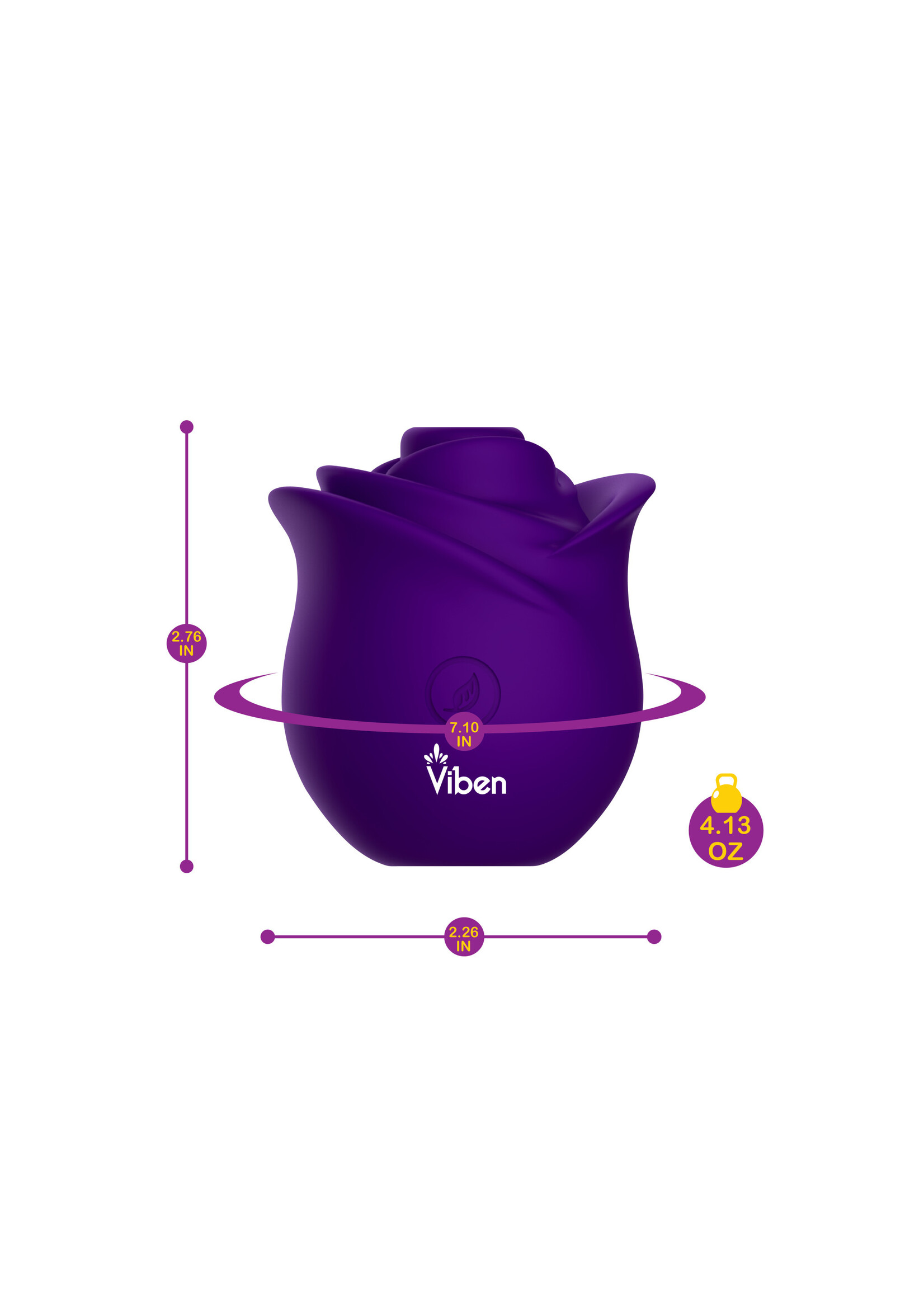 Viben Zen Rose - Handheld Rose Clitoral and Nipple Stimulator