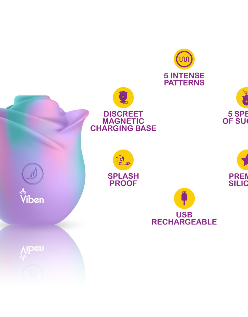 Viben Zen Rose - Handheld Rose Clitoral and Nipple Stimulator