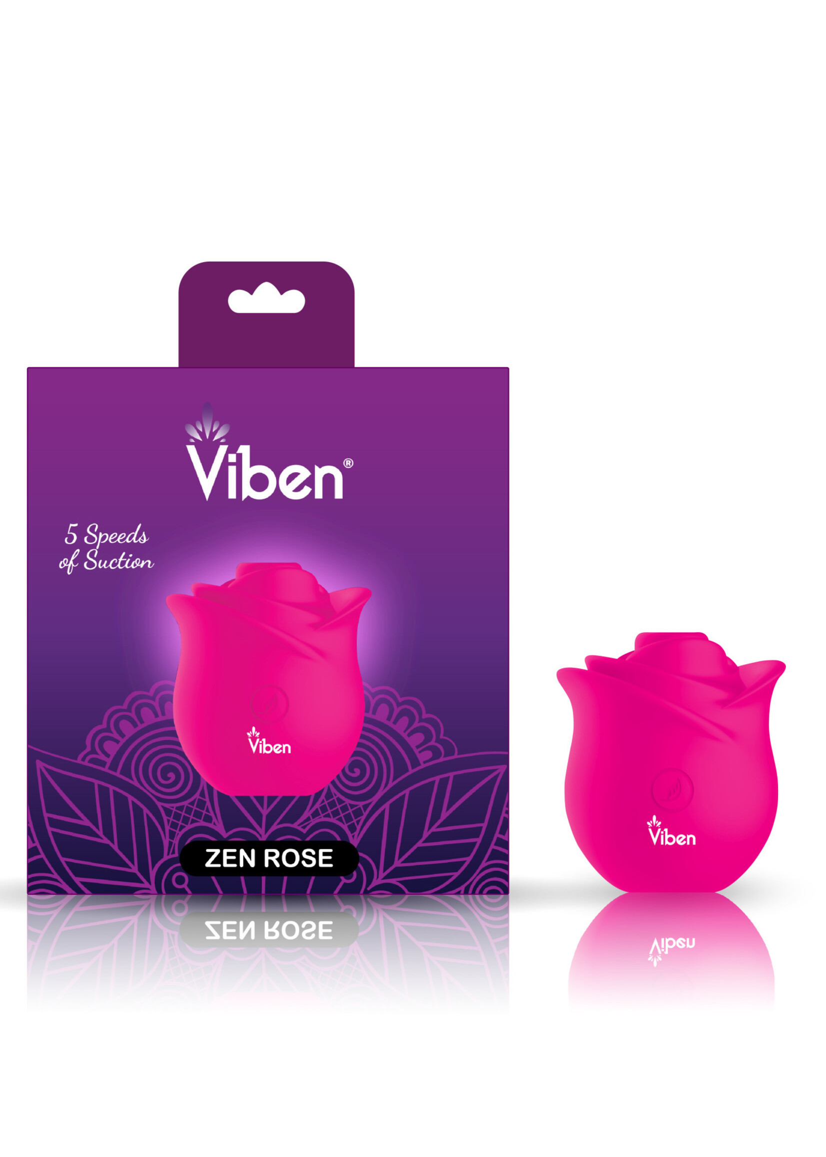 Viben Zen Rose - Handheld Rose Clitoral and Nipple Stimulator