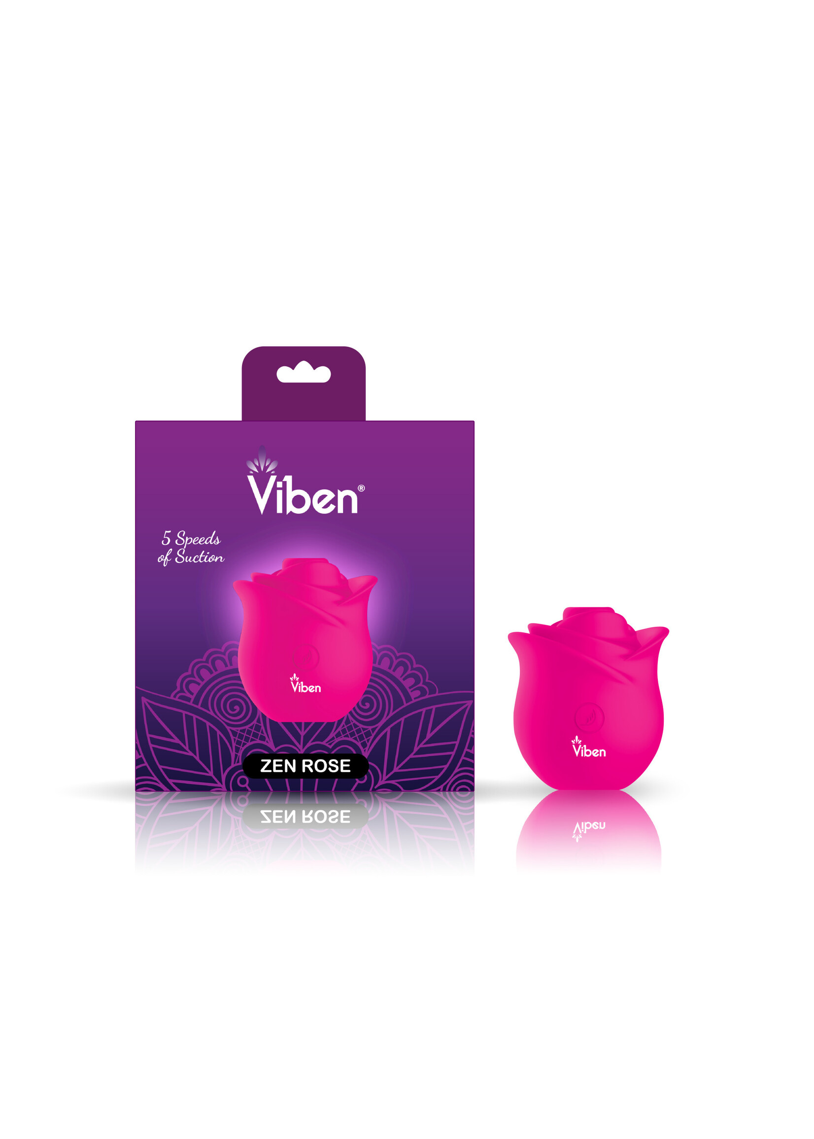 Viben Zen Rose - Handheld Rose Clitoral and Nipple Stimulator
