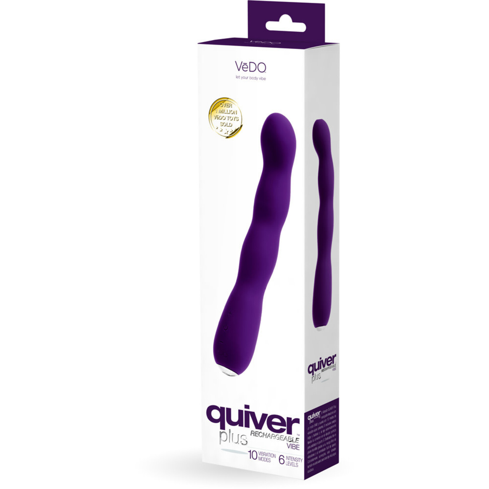 VeDO Quiver Plus Rechargeable Vibe - Purple