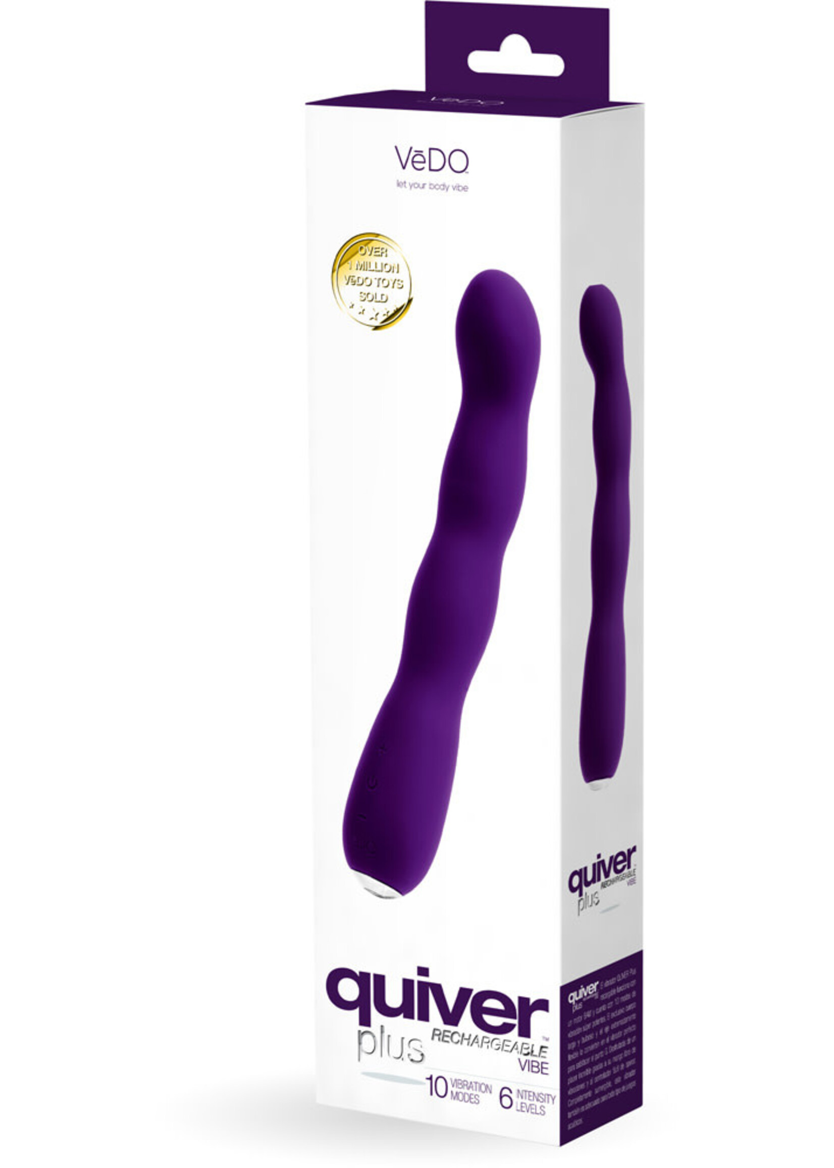 VeDO Quiver Plus Rechargeable Vibe - Purple