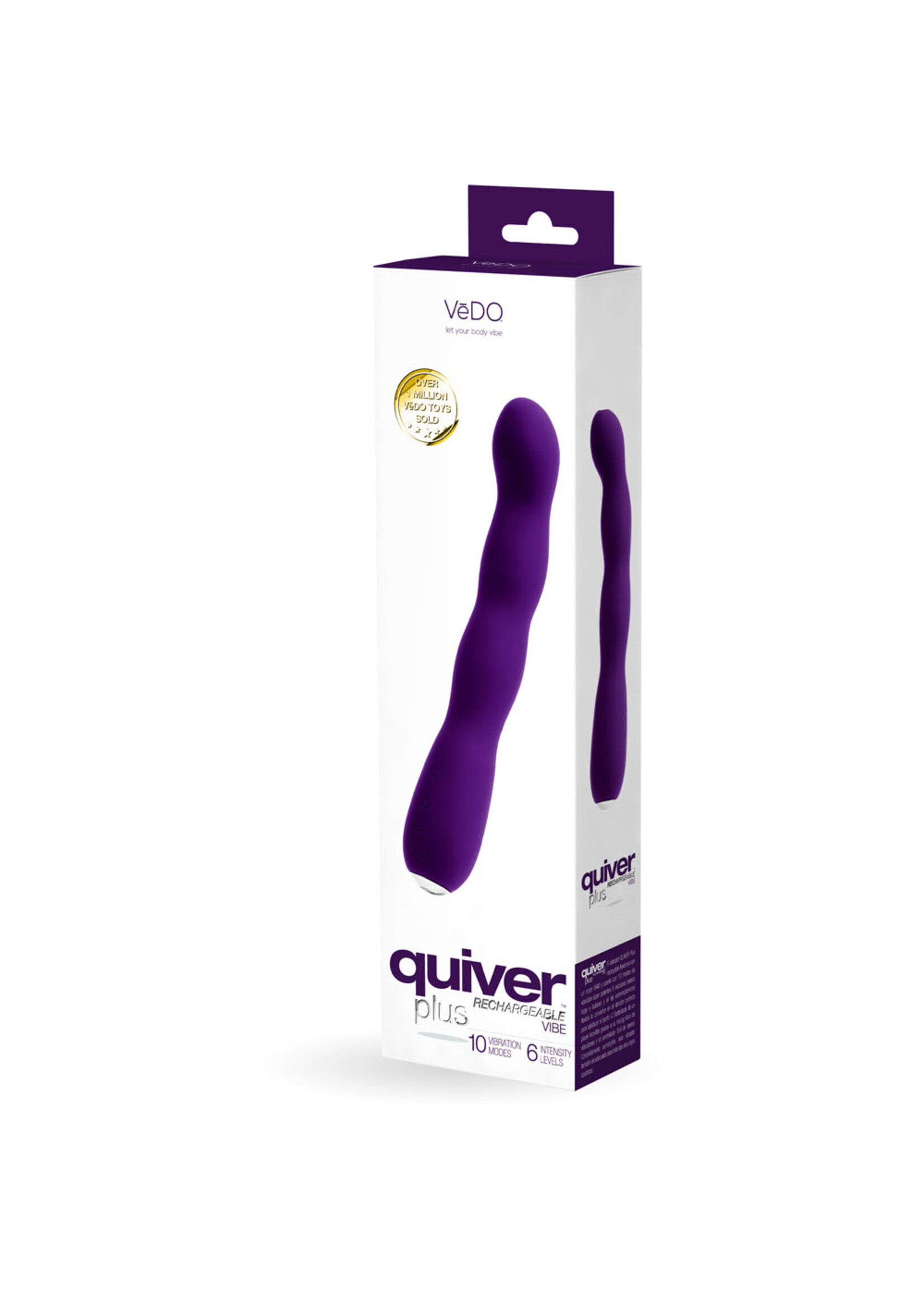 VeDO Quiver Plus Rechargeable Vibe - Purple