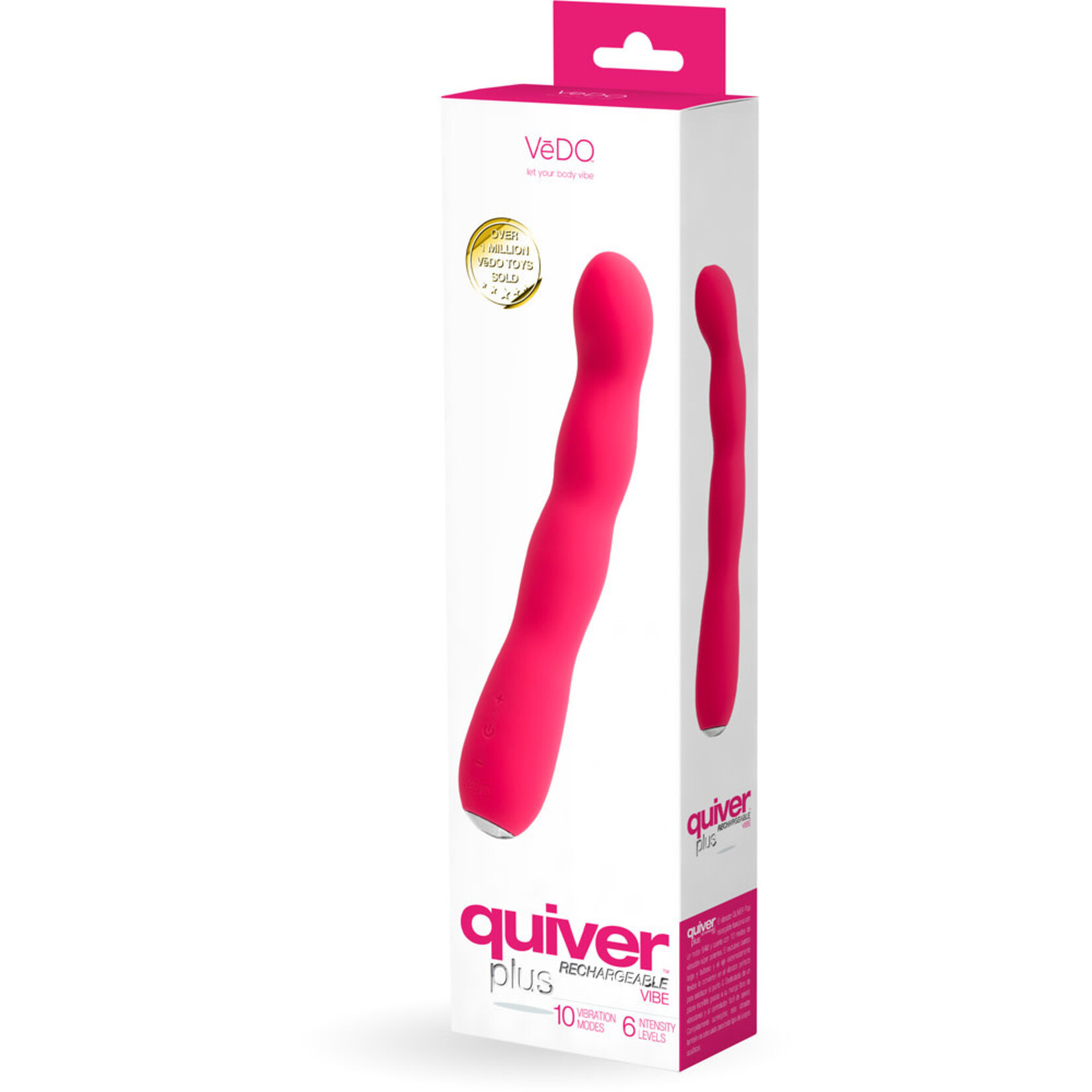 VeDO Quiver Plus Rechargeable Vibe - Pink