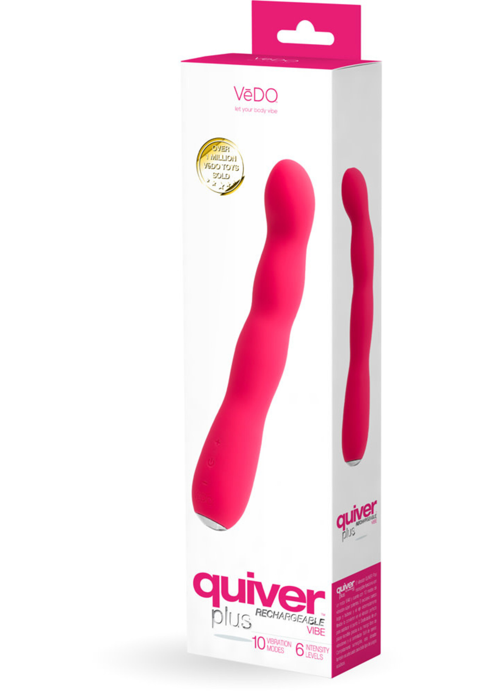 VeDO Quiver Plus Rechargeable Vibe - Pink