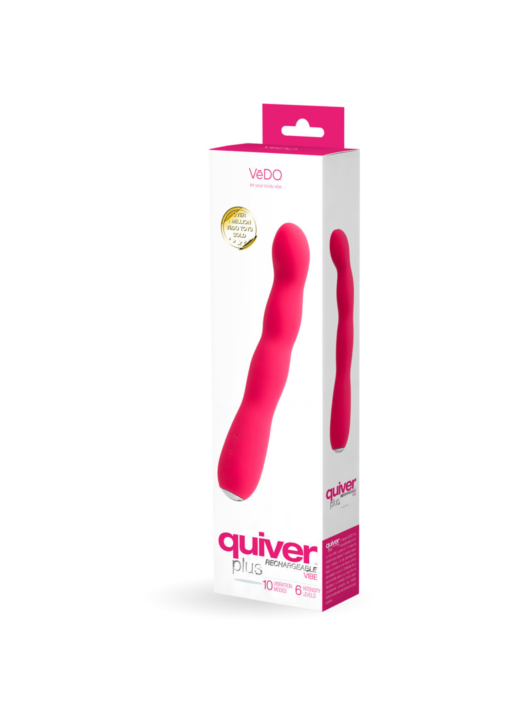 VeDO Quiver Plus Rechargeable Vibe - Pink