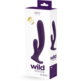 VeDO Wild Rechargeable Silicone Dual Vibe - Purple