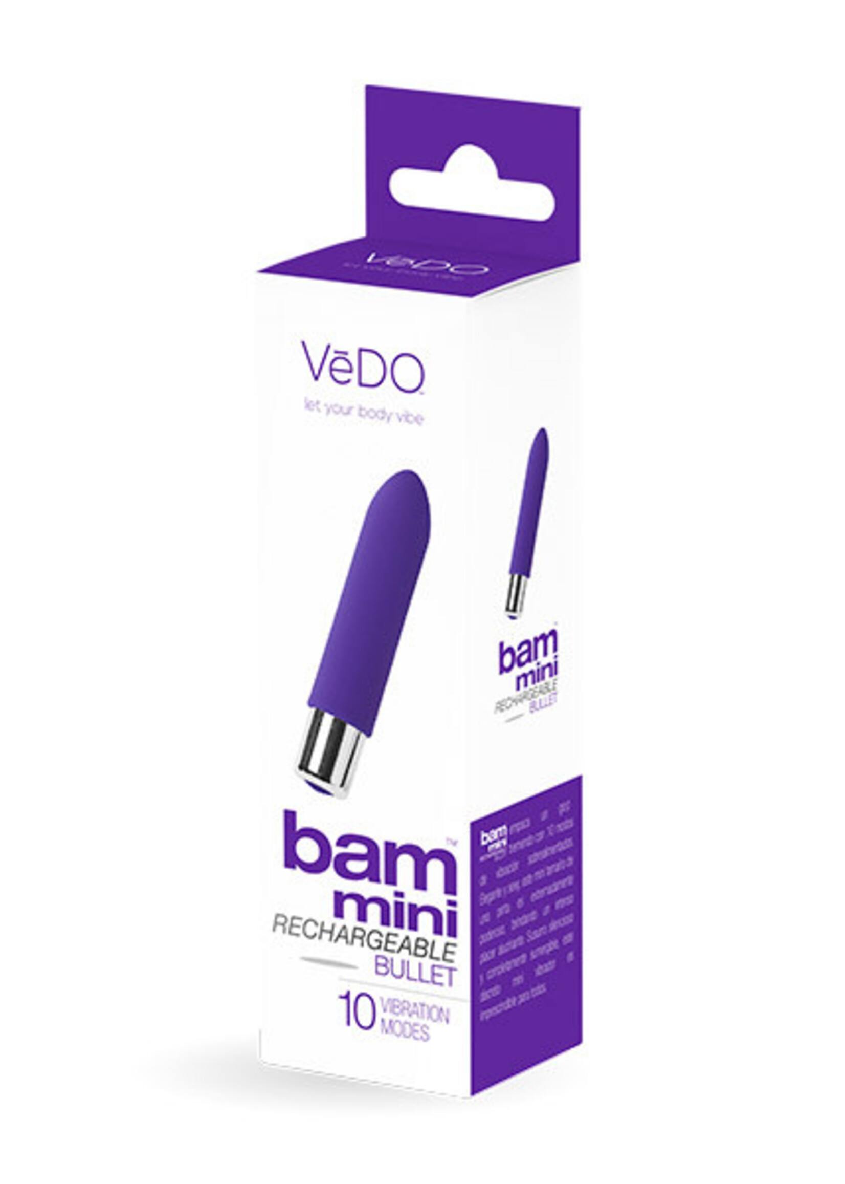 VeDO Bam Mini Rechargeable Bullet Vibe - Indigo
