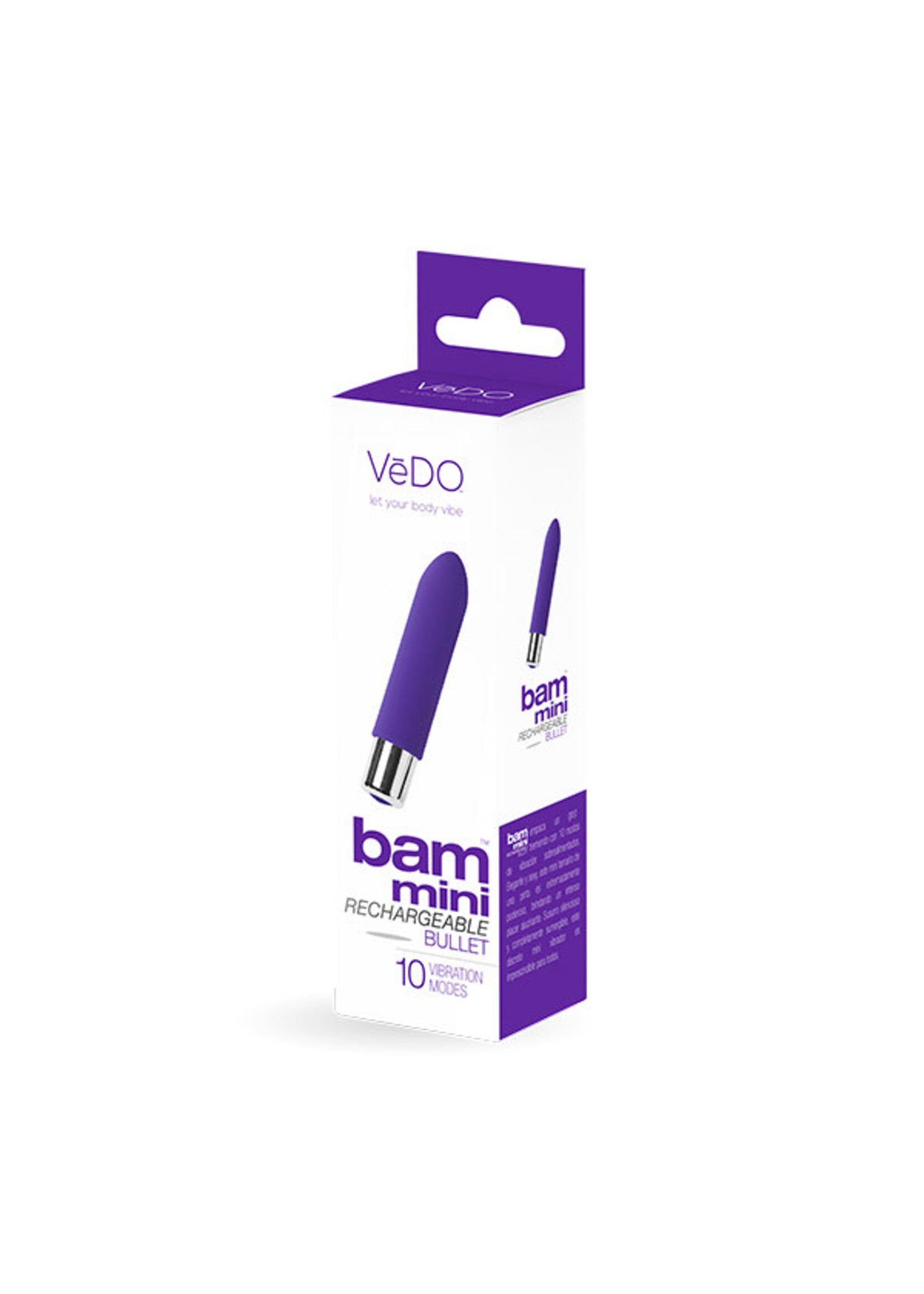 VeDO Bam Mini Rechargeable Bullet Vibe - Indigo