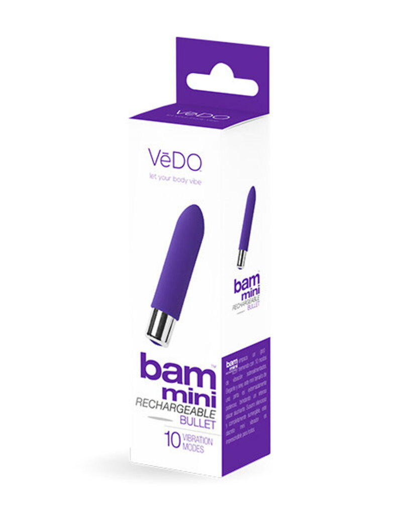 VeDO Bam Mini Rechargeable Bullet Vibe - Indigo