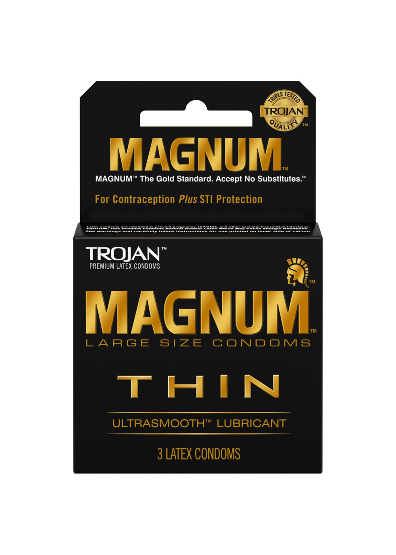 Trojan Condoms Trojan Condom Magnum Thin Large Size Lubricated 3 Pack