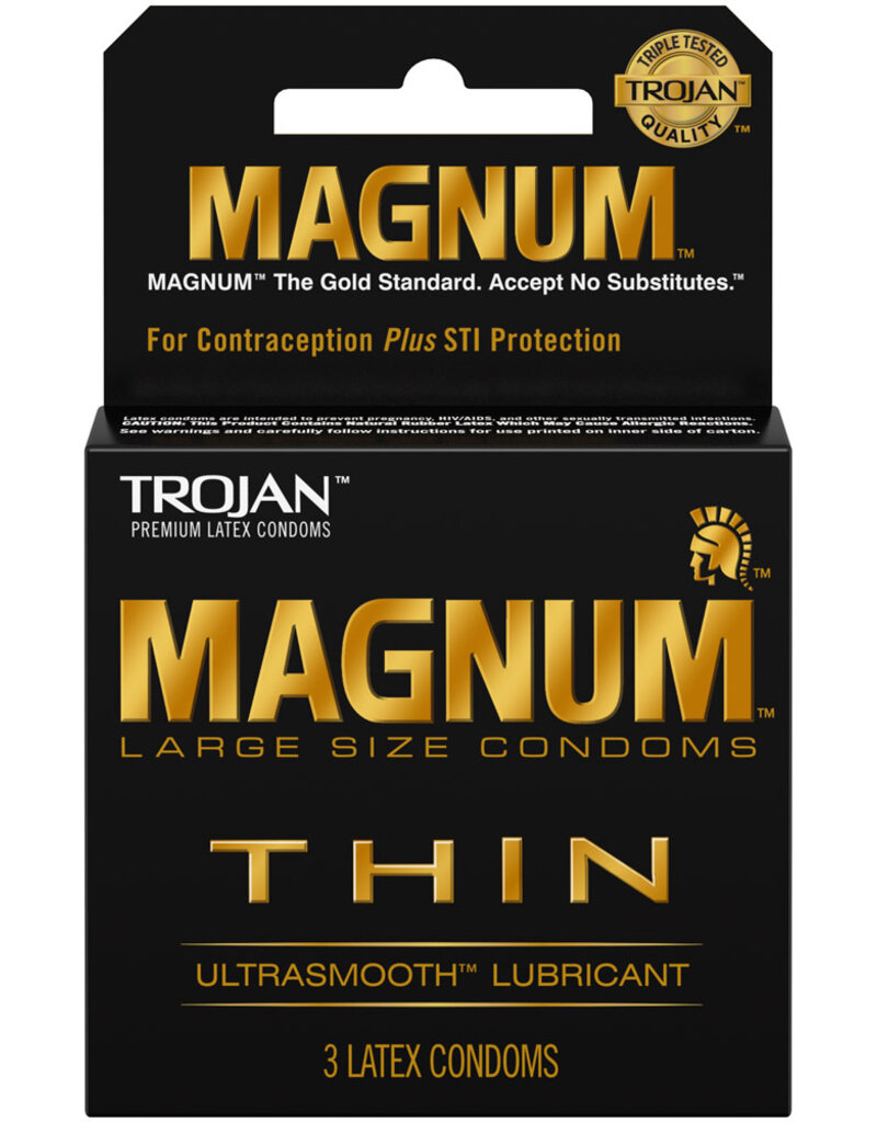 Trojan Condoms Trojan Condom Magnum Thin Large Size Lubricated 3 Pack