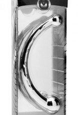 XR Brands Master Series Master Series The Chrome Crescent Dual Ended Dildo 10 Inches