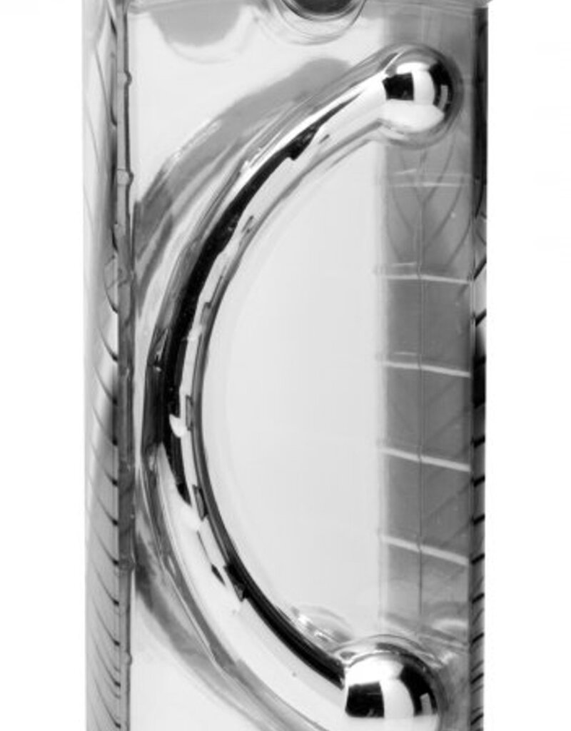 XR Brands Master Series Master Series The Chrome Crescent Dual Ended Dildo 10 Inches