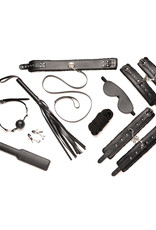 XR Brands Master Series Hook Up 10 Piece Plush Bondage Set - Black
