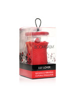 XR Brands inmi Lily Lover Sucking and Vibrating Clitoral Stimulator- Red