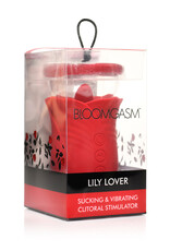 XR Brands inmi Lily Lover Sucking and Vibrating Clitoral Stimulator- Red