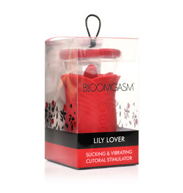 XR Brands inmi Lily Lover Sucking and Vibrating Clitoral Stimulator- Red