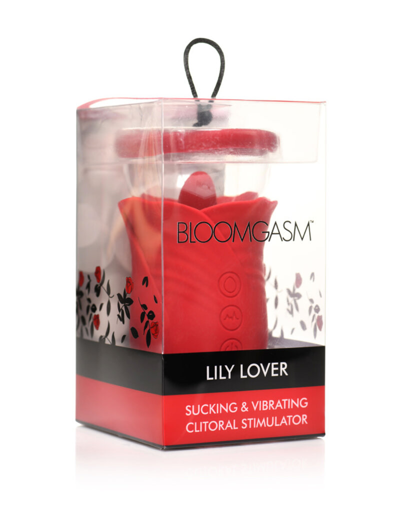 XR Brands inmi Lily Lover Sucking and Vibrating Clitoral Stimulator- Red