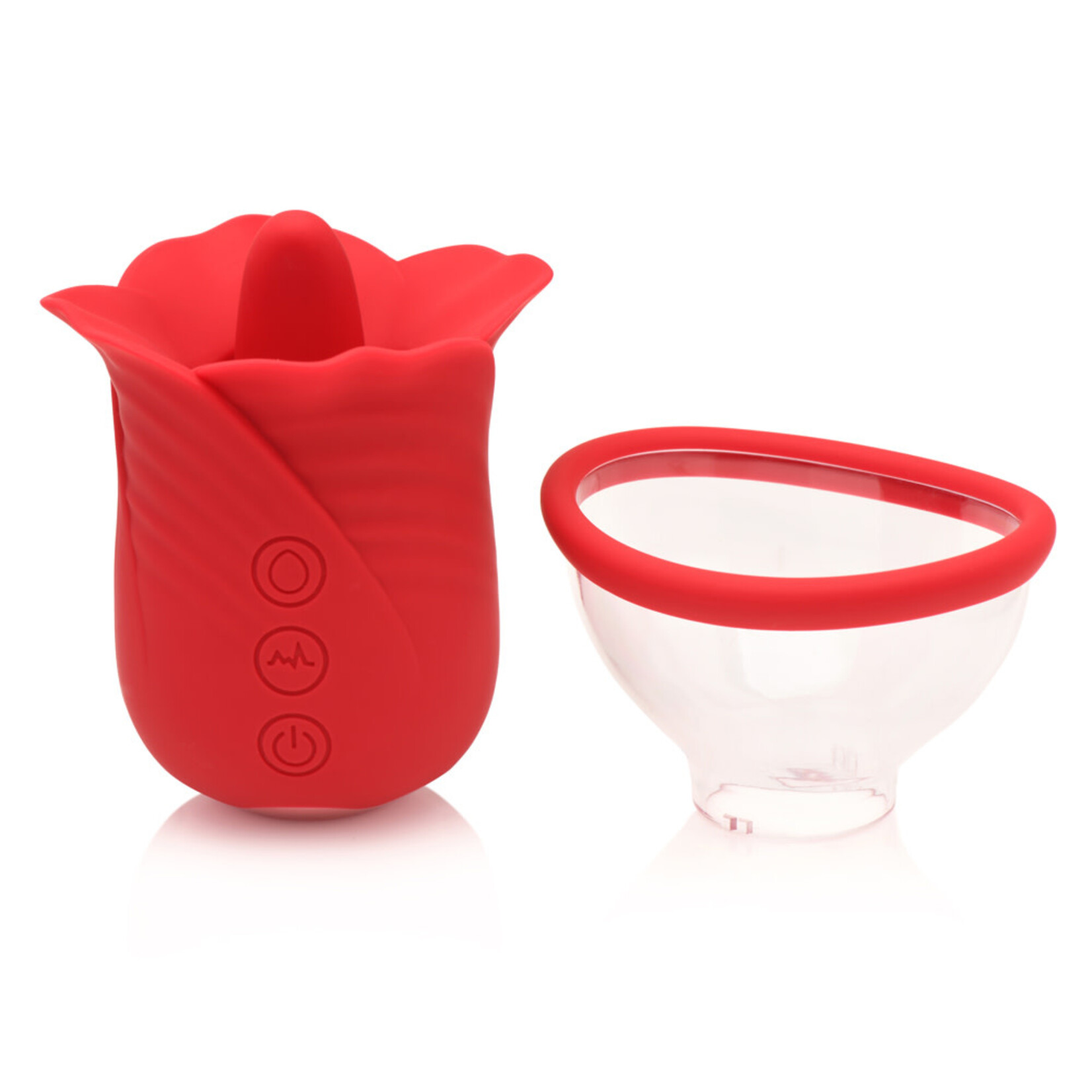 XR Brands inmi Lily Lover Sucking and Vibrating Clitoral Stimulator- Red