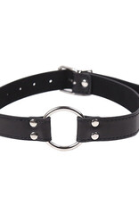 Touch of Fur Adjustable Leather Collar with O-Ring