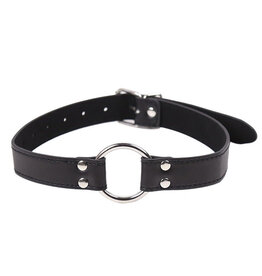Touch of Fur Adjustable Leather Collar with O-Ring