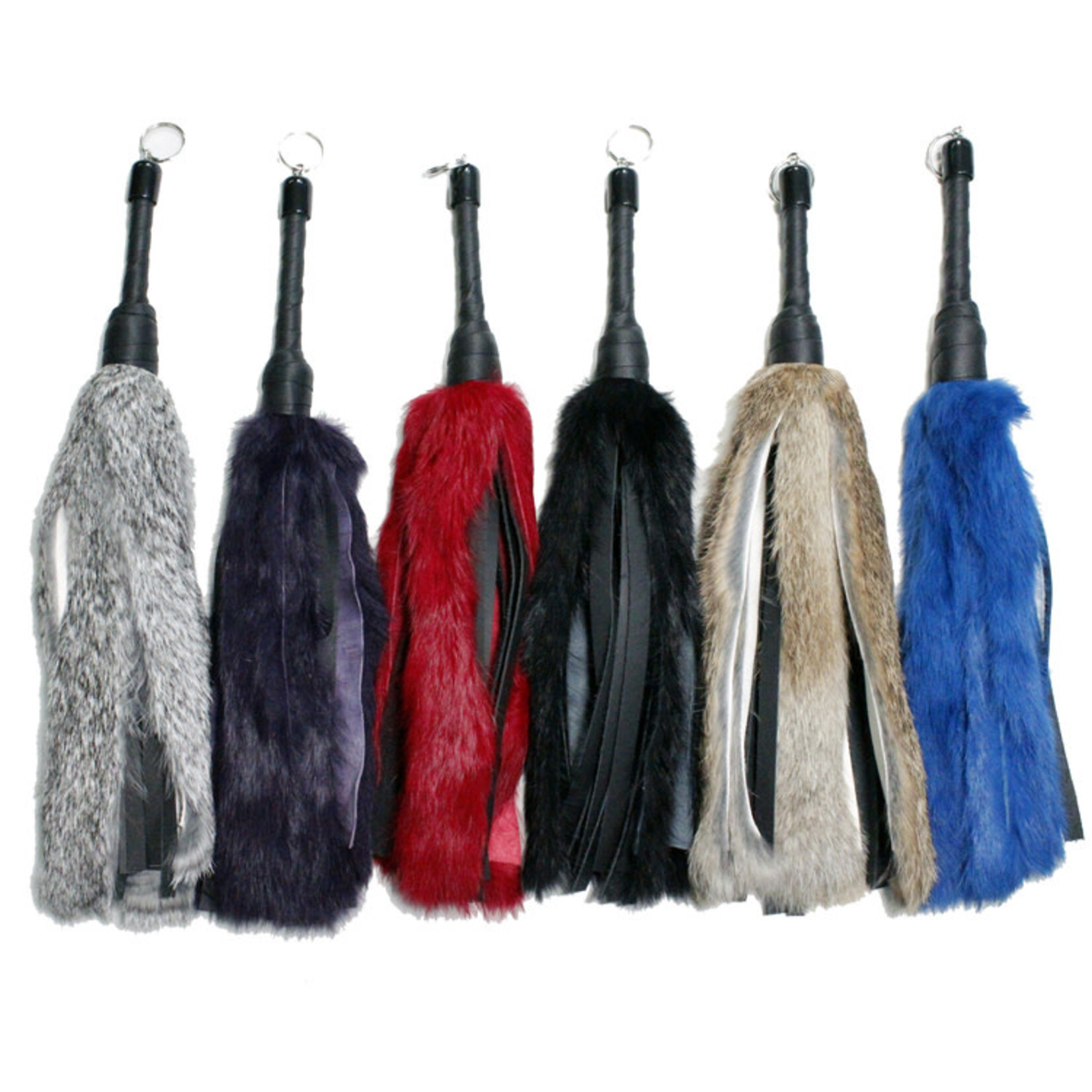 Touch of Fur 16" Rabbit Fur and Leather Flogger