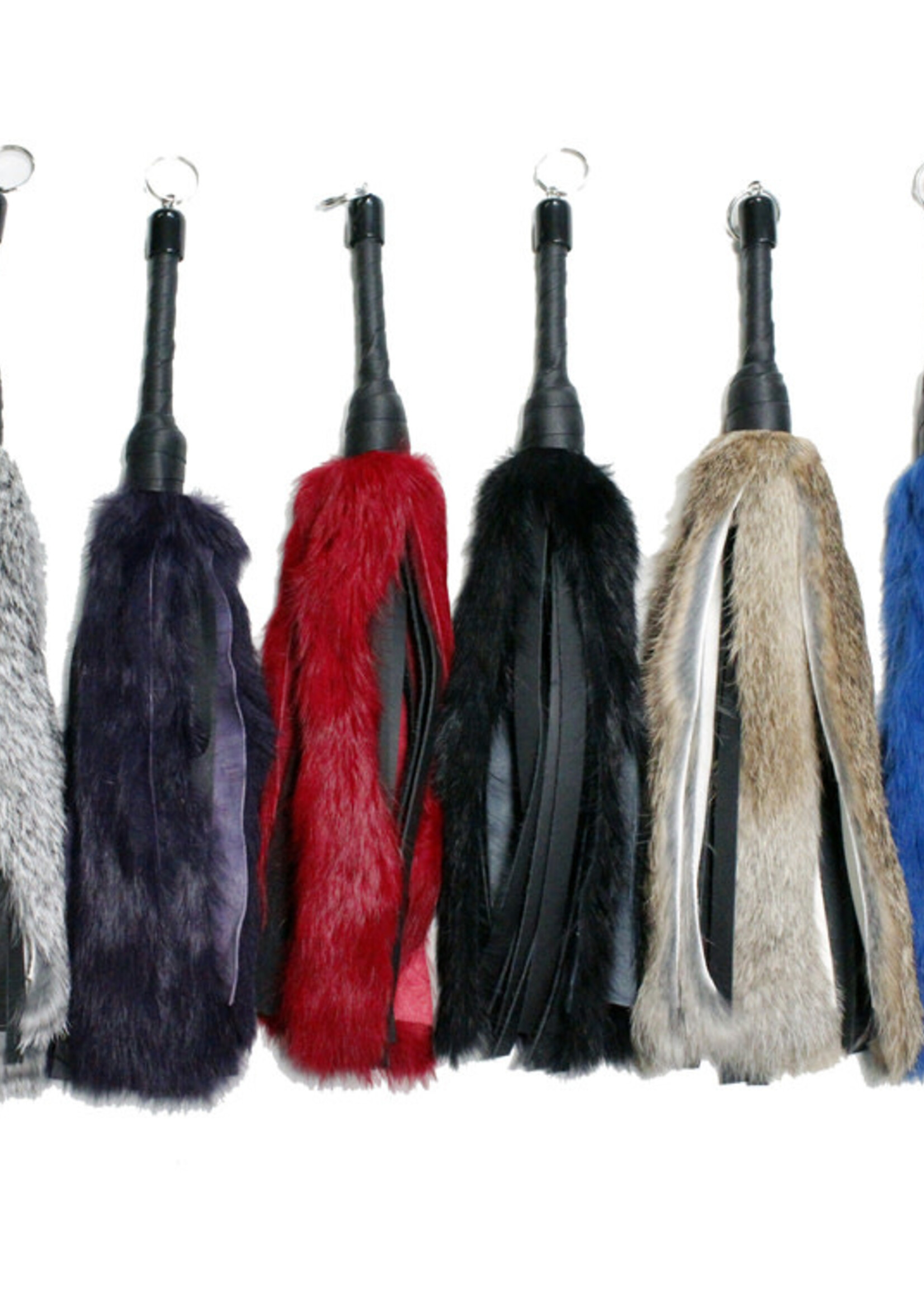 Touch of Fur 16" Rabbit Fur and Leather Flogger