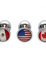 Touch of Fur Small Stainless Steel Flag Plug - Canada