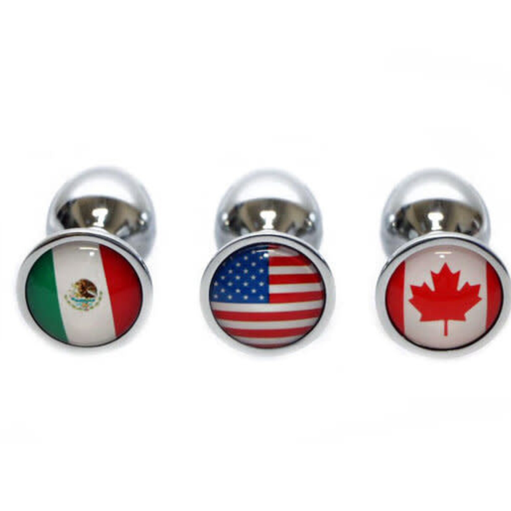 Touch of Fur Small Stainless Steel Flag Plug - Canada