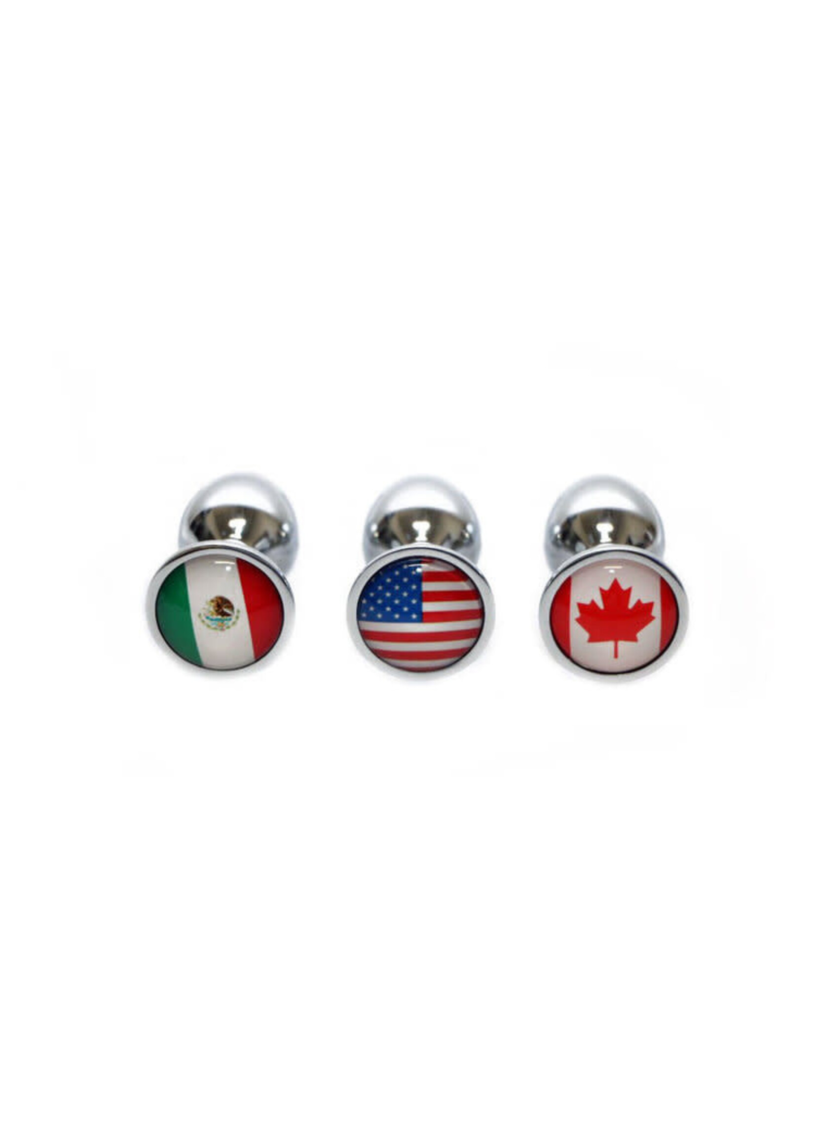Touch of Fur Small Stainless Steel Flag Plug - Canada