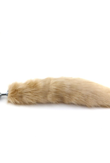 Touch of Fur 17"-18" Tan Faux Fur on Medium Stainless Steel Plug