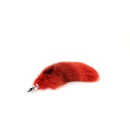 Touch of Fur 14-17" platinum fox tail fire red - stainless steel - medium