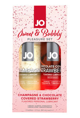 System Jo Jo Sweet & Bubbly Pleasure Set Champagne & Chocolate Covered Strawberry 2 oz.