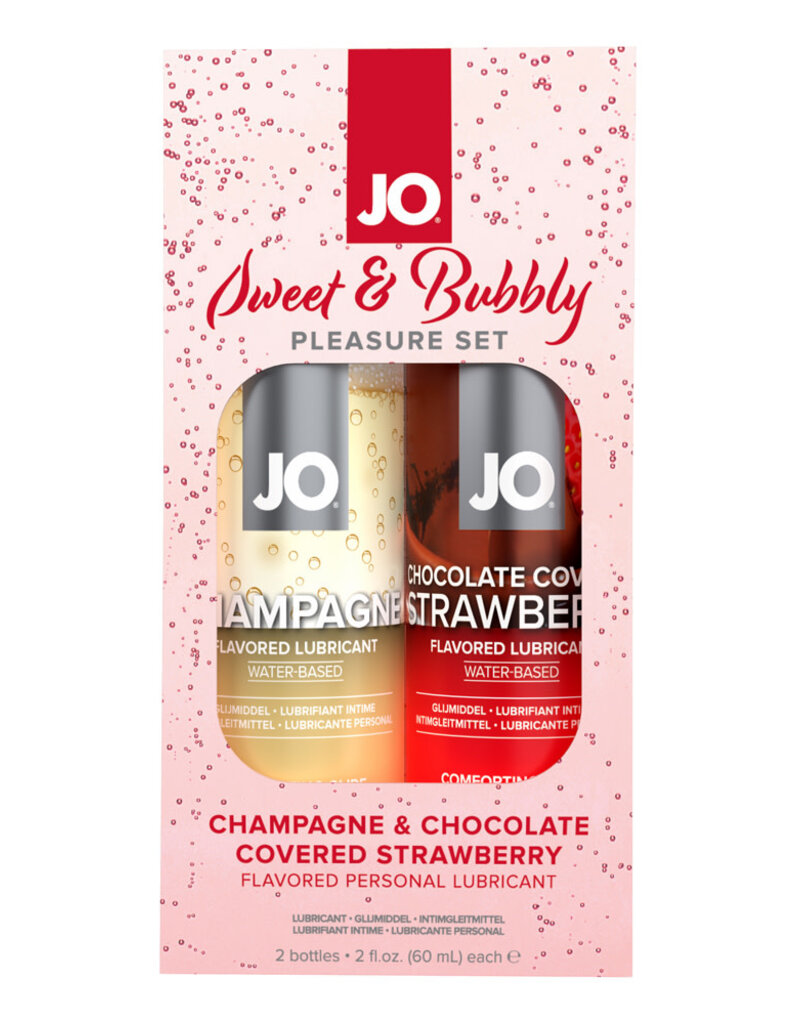 System Jo Jo Sweet & Bubbly Pleasure Set Champagne & Chocolate Covered Strawberry 2 oz.