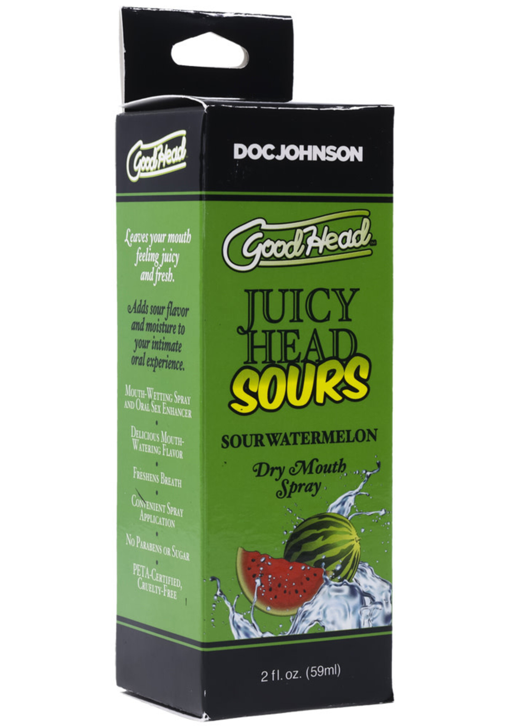 Doc Johnson GoodHead Juicy Head Sour Dry Mouth Spray - 2oz