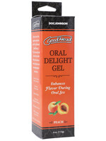 Doc Johnson GoodHead Oral Delight Gel - 4 oz Peach