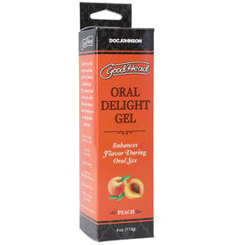 Doc Johnson GoodHead Oral Delight Gel - 4 oz Peach