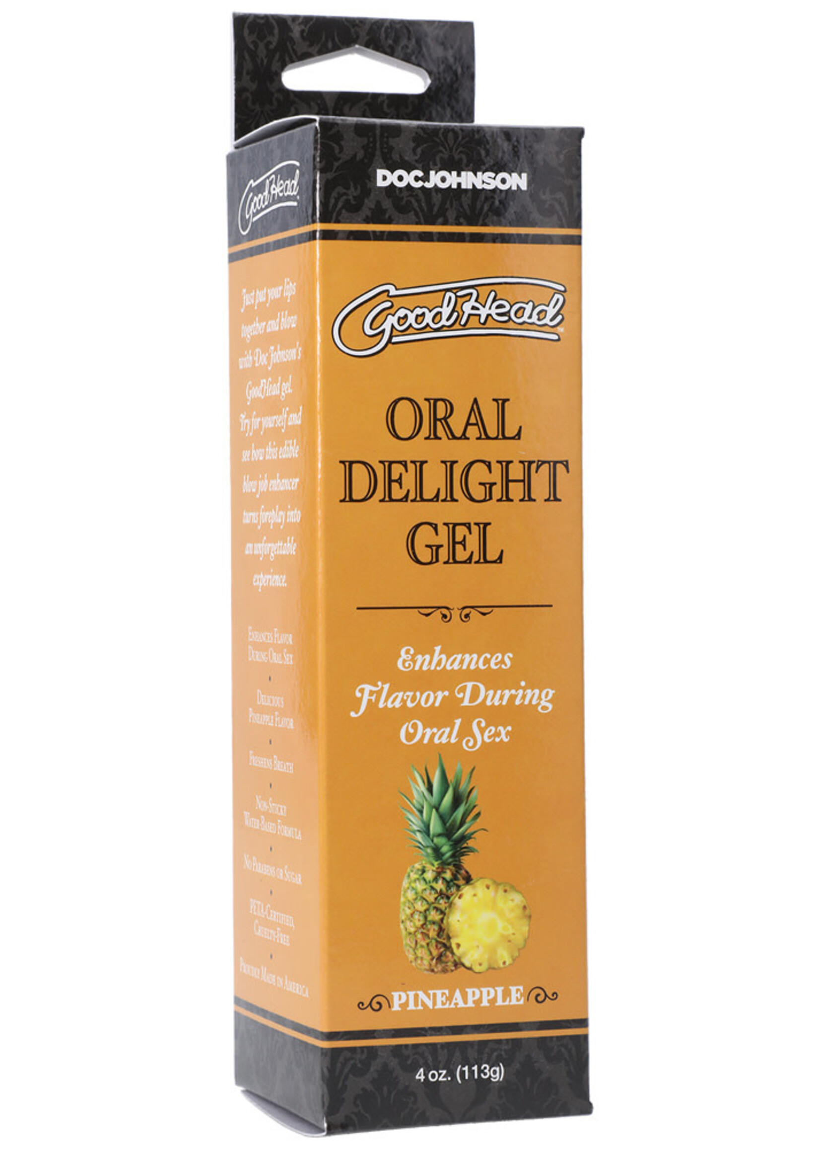 Doc Johnson GoodHead Oral Delight Gel - 4 oz Pineapple