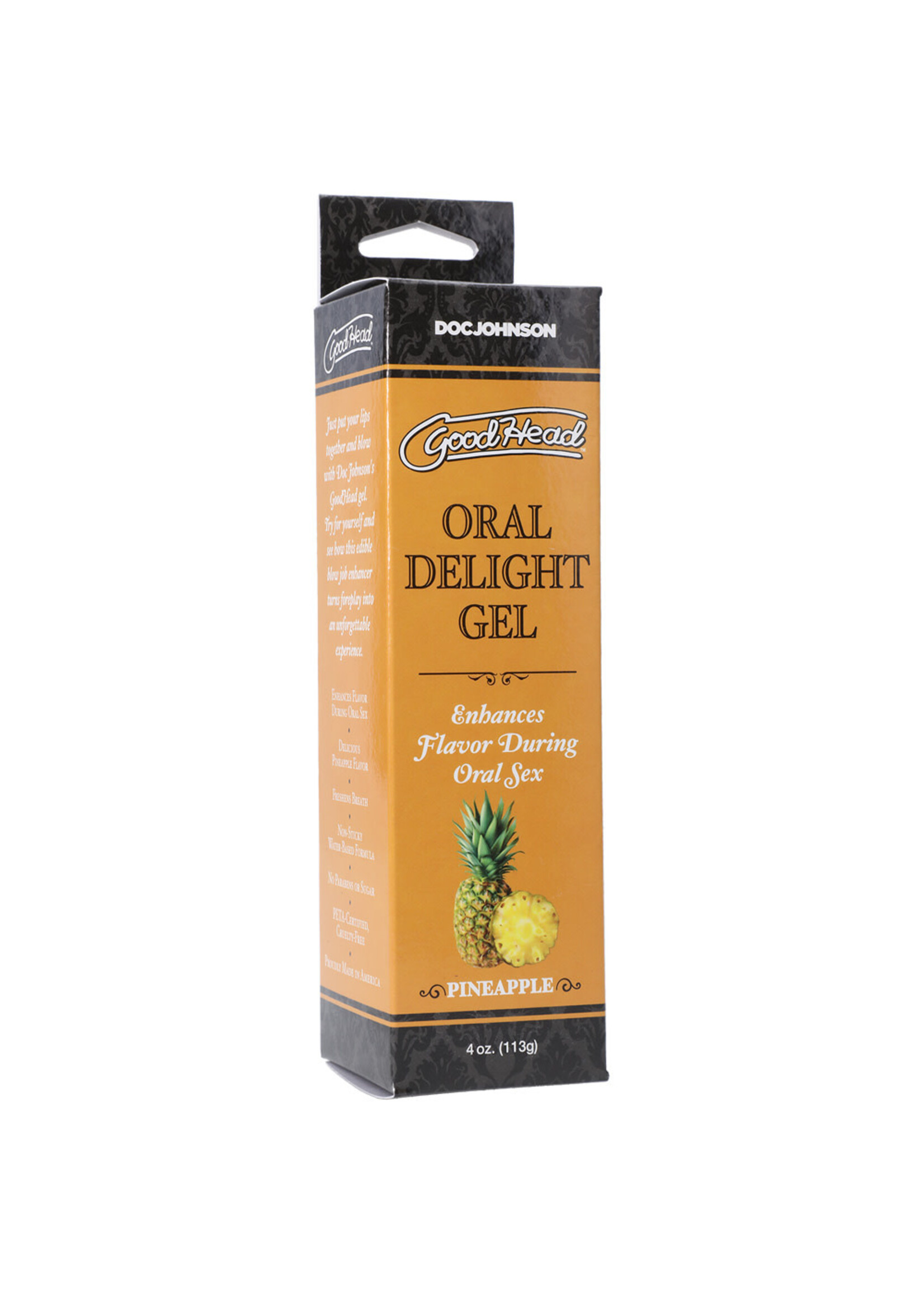 Doc Johnson GoodHead Oral Delight Gel - 4 oz Pineapple